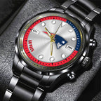 New England Patriots Black Stainless Steel Watch – HOATT12953