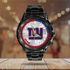 New York Giants Black Stainless Steel Watch – HOATT12955