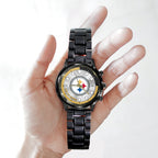 Pittsburgh Steelers Black Stainless Steel Watch – HOATT12958