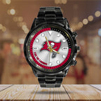 Tampa Bay Buccaneers Black Stainless Steel Watch – HOATT12961