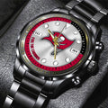 Tampa Bay Buccaneers Black Stainless Steel Watch – HOATT12961
