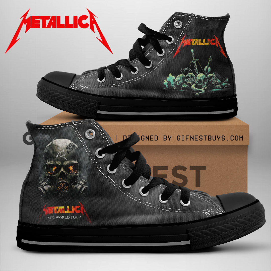 Metallica High Top Canvas Shoes – NGHIAVT 1681