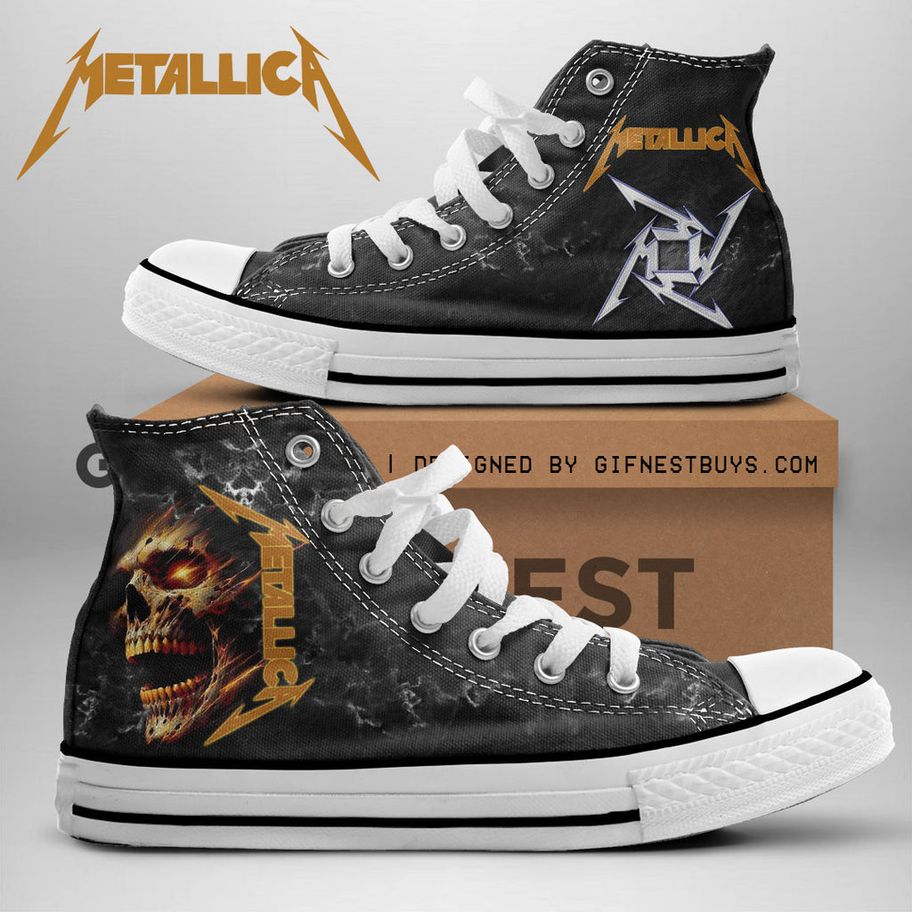 Metallica High Top Canvas Shoes – NGHIAVT 1689