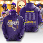 LSU Tigers Baseball 2025 National Champions 3D Apparel – NGHIAVT 2910