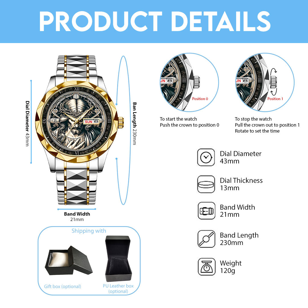 God Is Good Alloy Luxury Quartz Watch – NGHIAVT 3503
