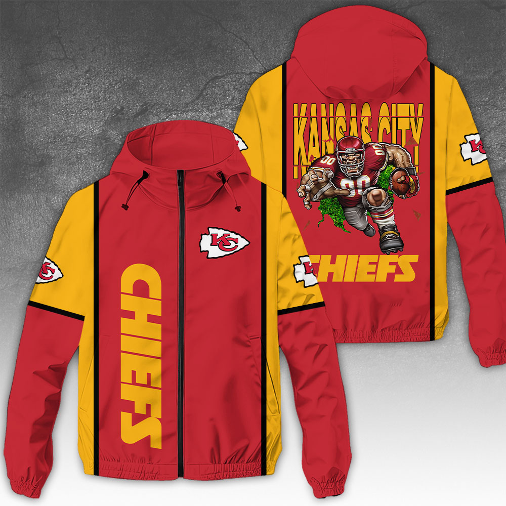 Kansas City Chiefs 3D Windbreaker Jacket – NGHIAVT3920