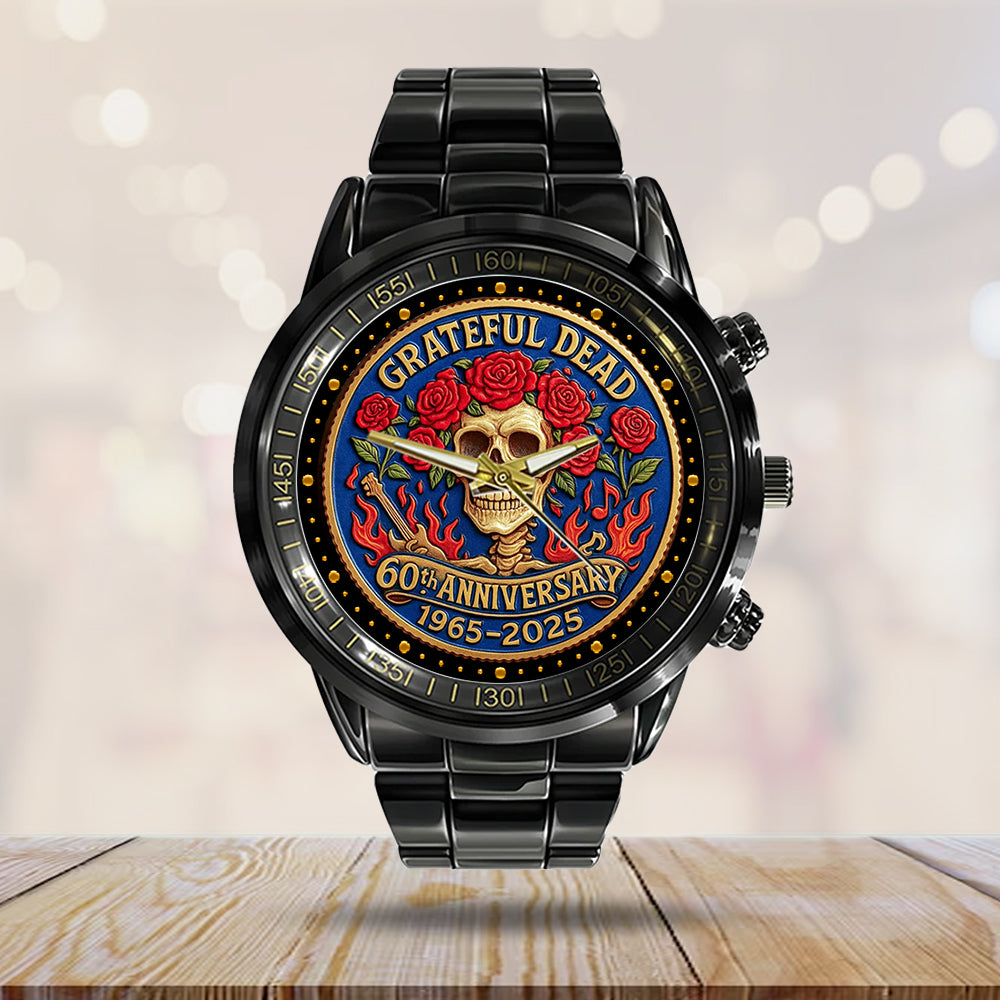 Grateful Dead Black Stainless Steel Watch – NGHIAVT5212
