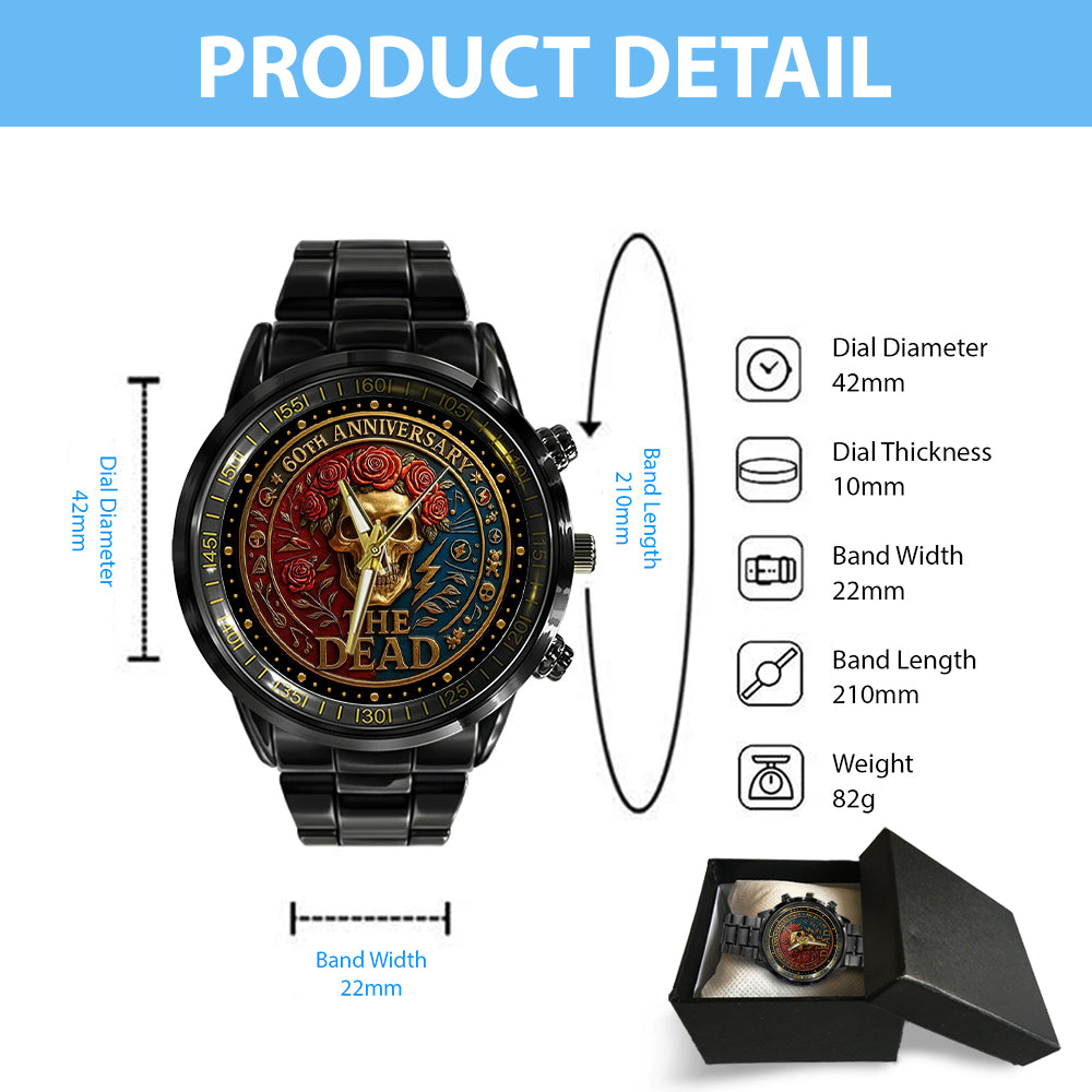 Grateful Dead Black Stainless Steel Watch – NGHIAVT5213