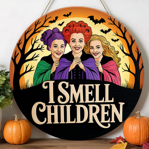 Halloween x Hocus Pocus Round Wooden Sign – NGHIAVT5293