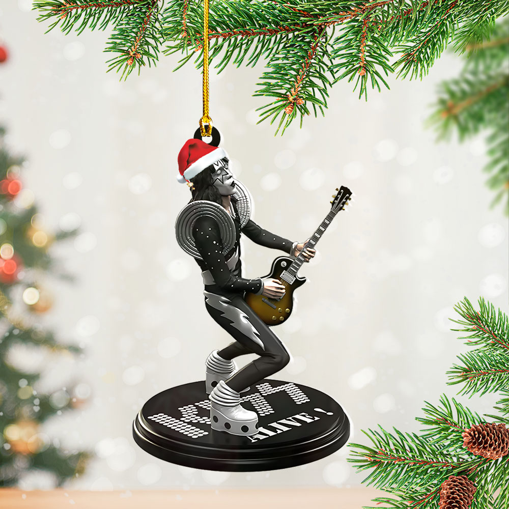 KISS x Ace Frehley 2025 Custom Shape 2-sided Acrylic Ornament – NGHIAVT5437
