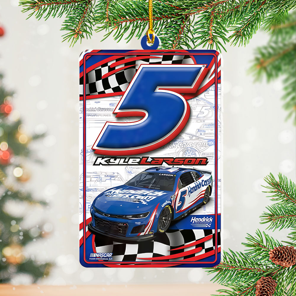 Kyle Larson 2025 Custom Shape 2-sided Acrylic Ornament – NGHIAVT5585
