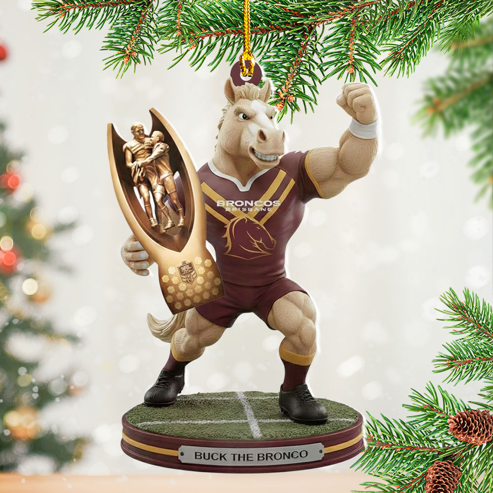Brisbane Broncos 2025 Custom Shape 2-sided Acrylic Ornament – NGHIAVT5747