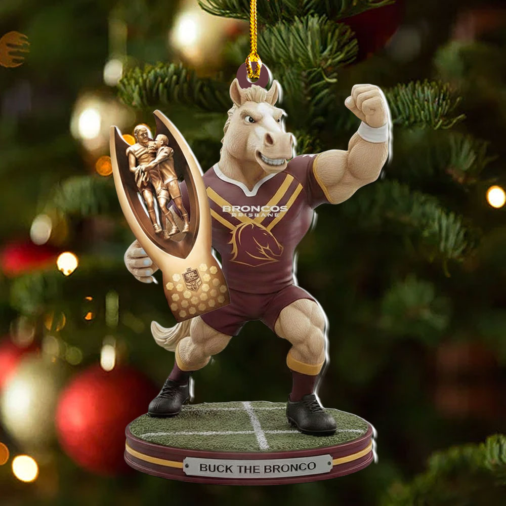 Brisbane Broncos 2025 Custom Shape 2-sided Acrylic Ornament – NGHIAVT5747