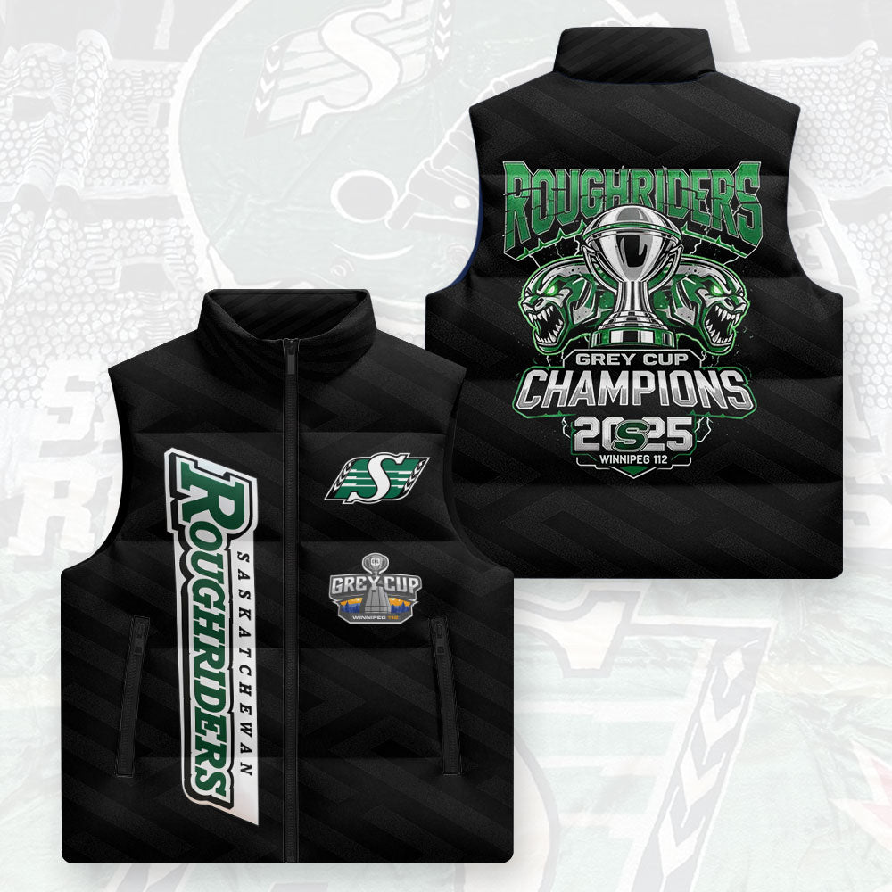 Saskatchewan Roughriders 2025 3D Sleeveless Down Jacket – NGHIAVT5805