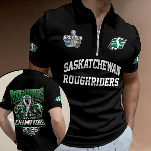 Saskatchewan Roughriders 2025 Zip Polo Shirt – NGHIAVT5806