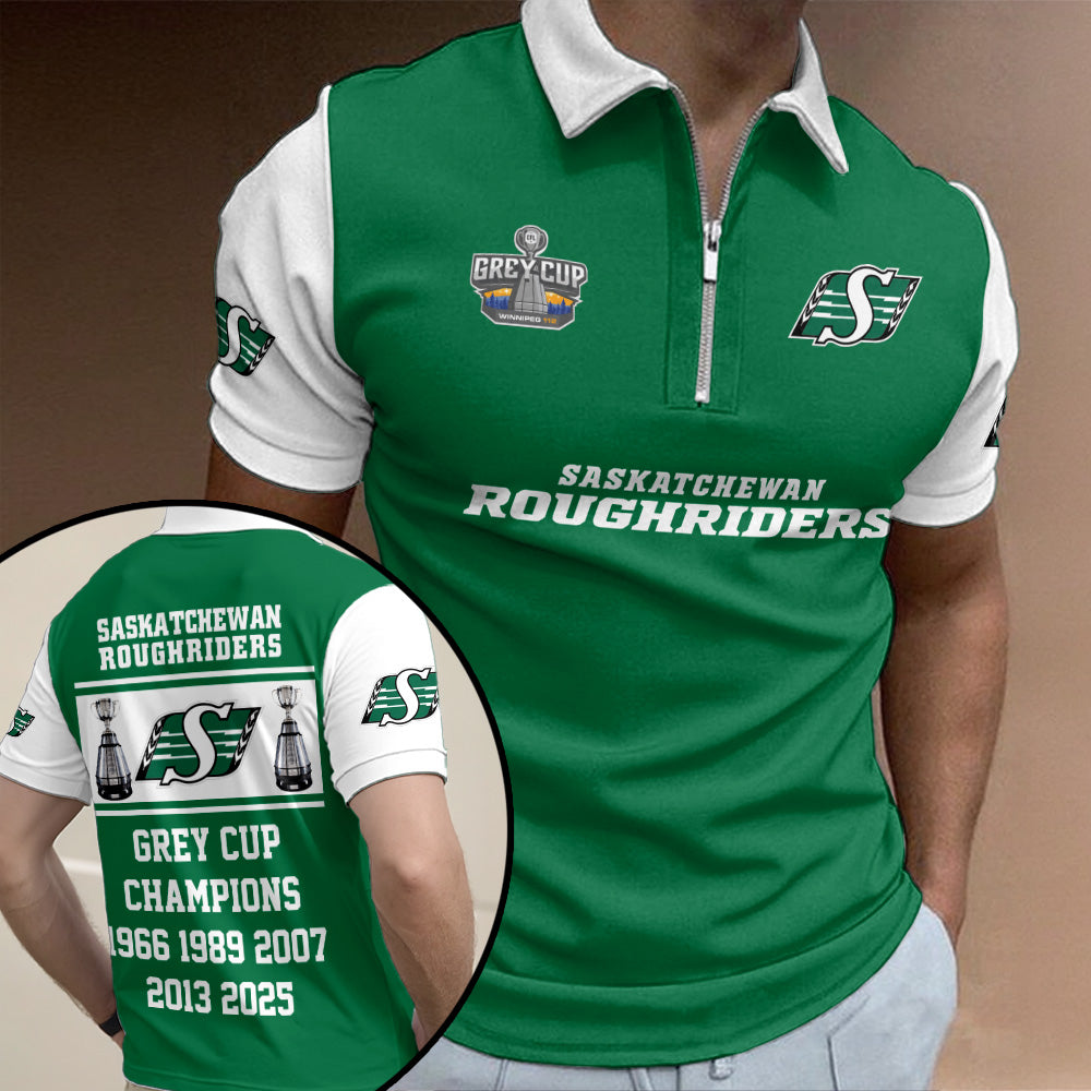 Saskatchewan Roughriders 2025 Zip Polo Shirt – NGHIAVT5814