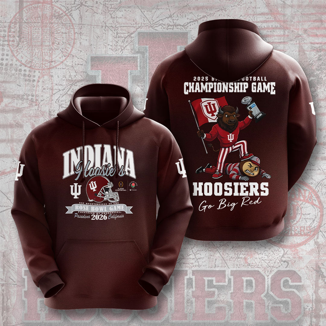Indiana Hoosiers Football 3D Apparel – NGHIAVT5937