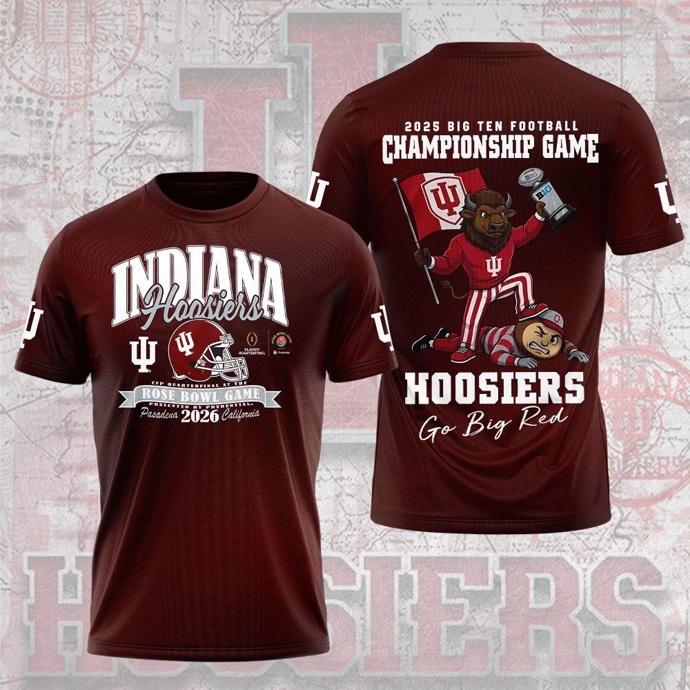 Indiana Hoosiers Football 3D Apparel – NGHIAVT5937