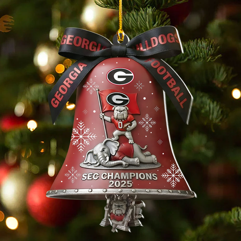 Georgia Bulldogs Football 2025 Custom Shape 2-sided Acrylic Ornament – NGHIAVT5946