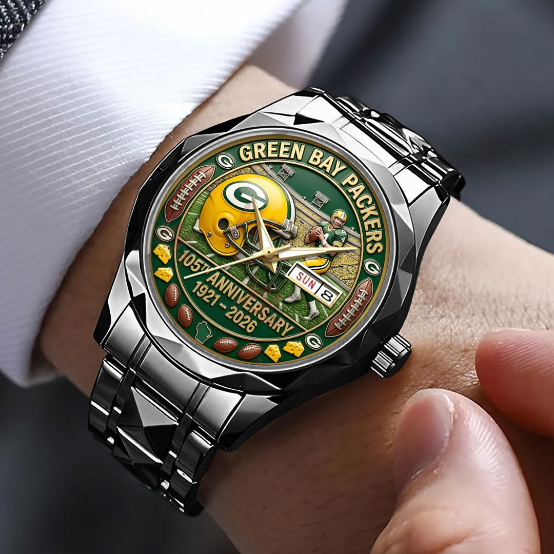 Green Bay Packers 105th Anniversary 2025 Alloy Luxury Quartz Watch – NGHIAVT6140