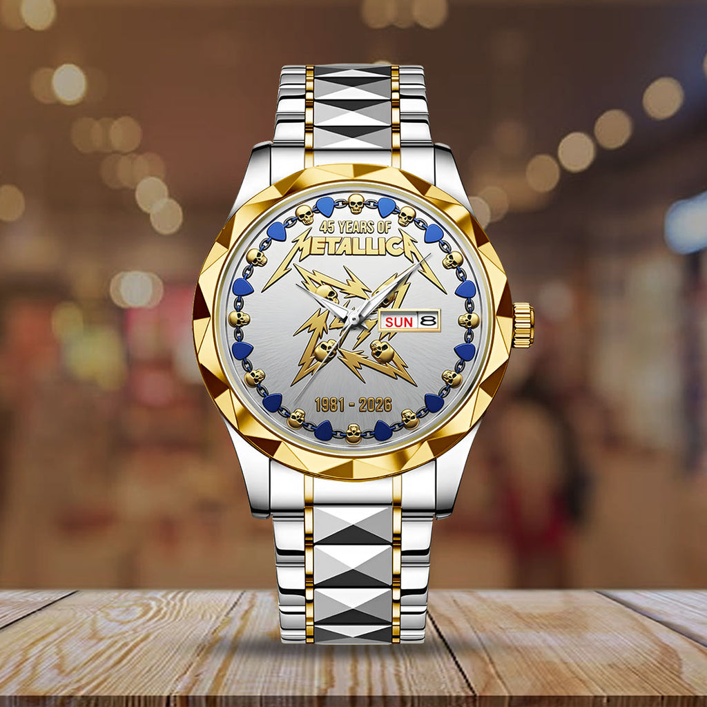 Metallica 45th anniversary 2026 Alloy Luxury Quartz Watch – NGHIAVT6145