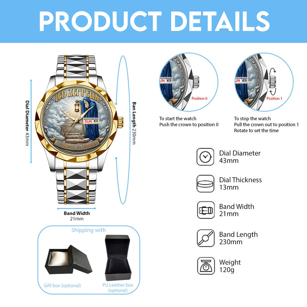 Led Zeppelin Alloy Luxury Quartz Watch – NGHIAVT6149