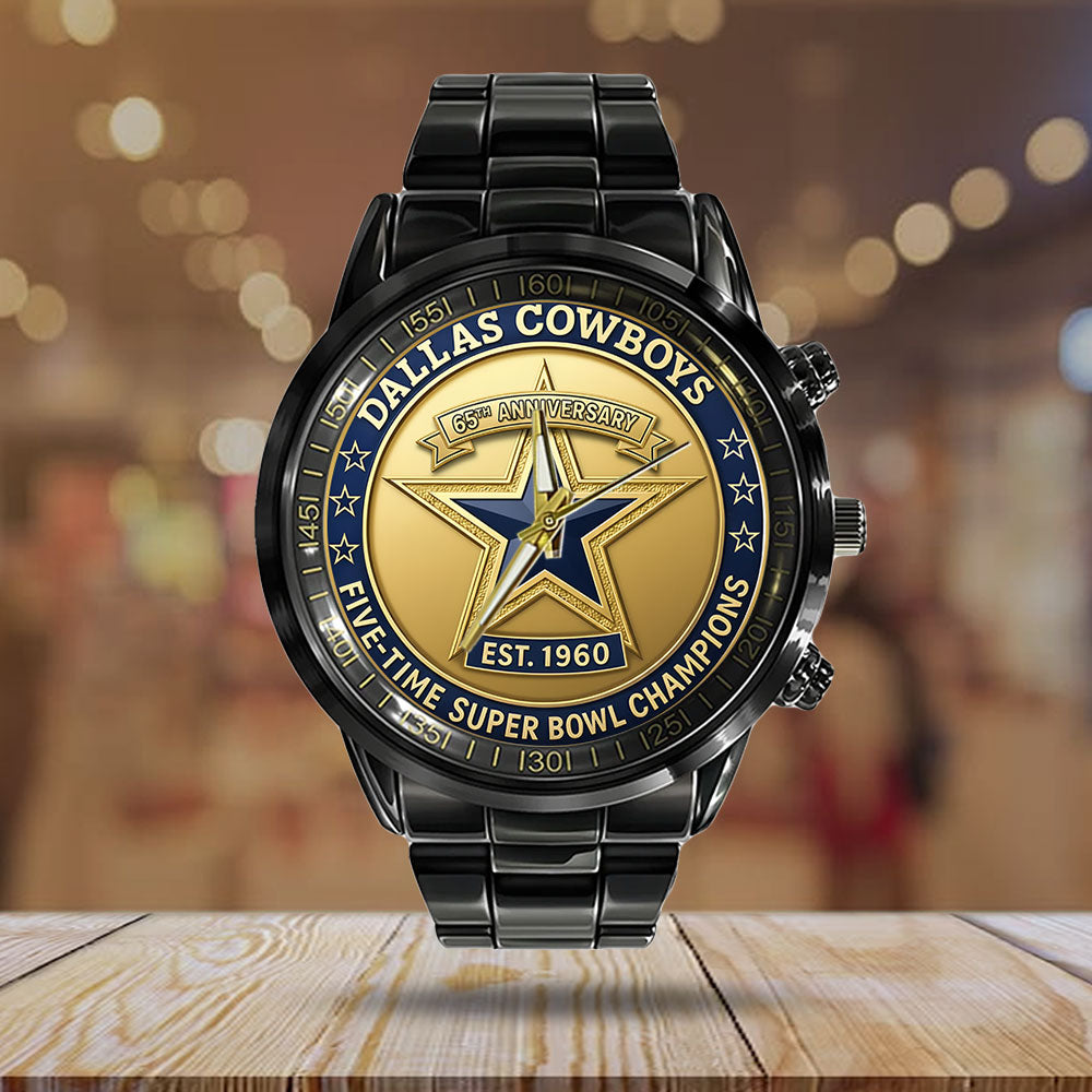 Dallas Cowboys Black Stainless Steel Watch – NGHIAVT6181