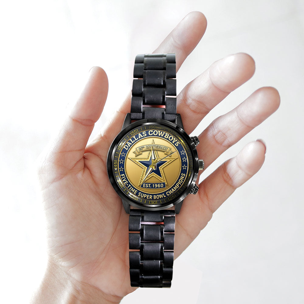 Dallas Cowboys Black Stainless Steel Watch – NGHIAVT6181
