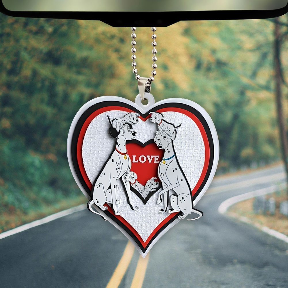 101 Dalmatians 65th Anniversary Custom shape 2-sided Acrylic Car Ornament – NGHIAVT9333