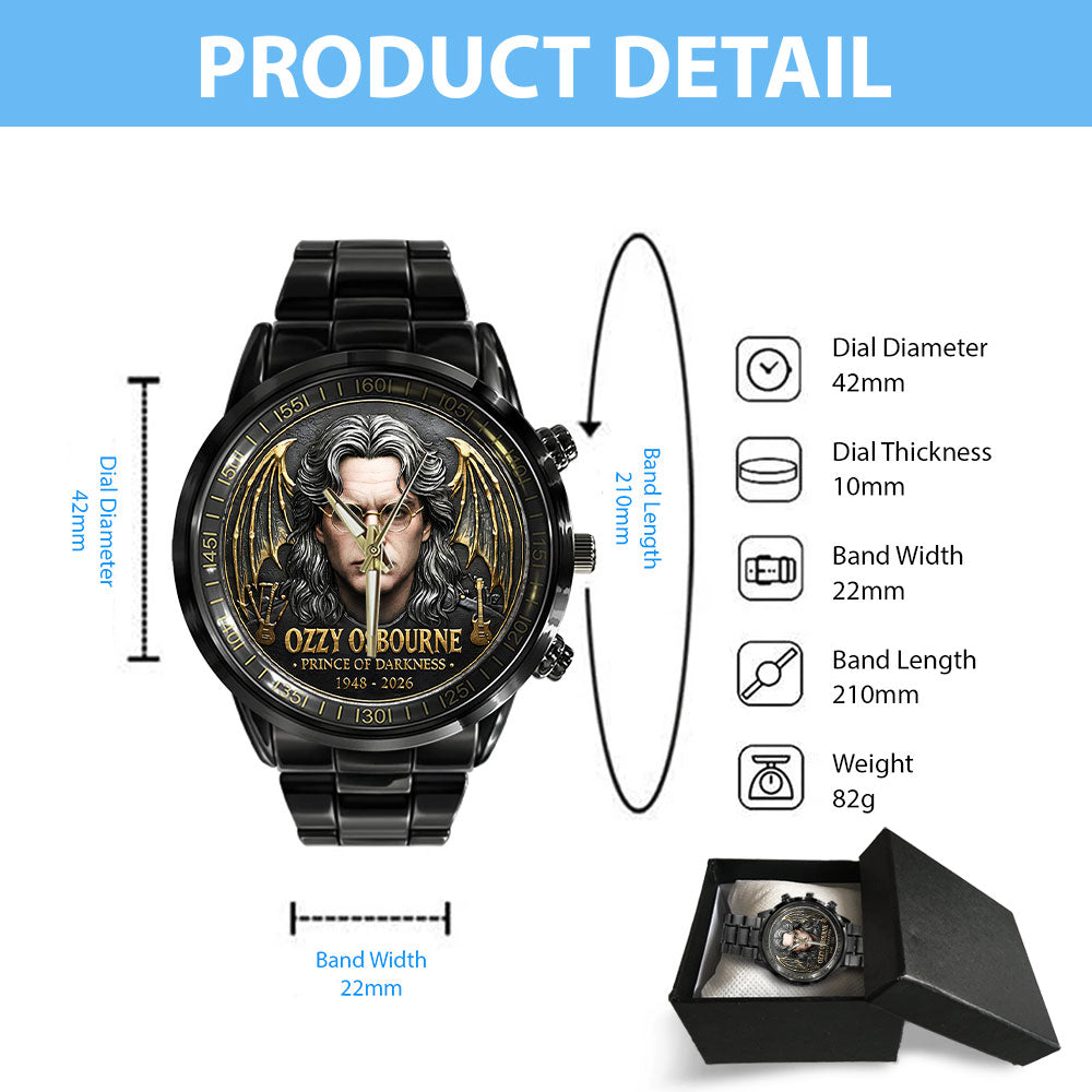 Ozzy Osbourne Black Stainless Steel Watch – NGHIAVT9622