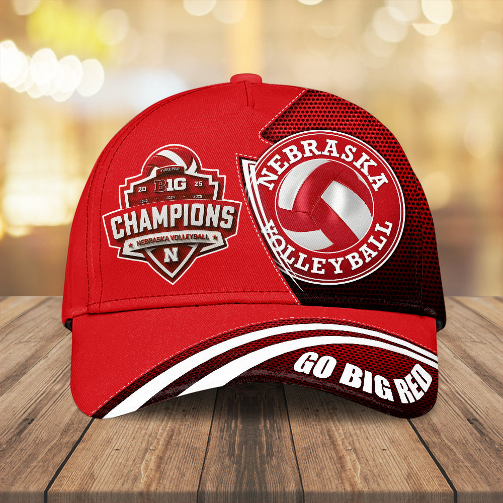 Nebraska Cornhuskers Women's Volleyball 2025 Big Ten Champions Classic Cap – MAITM13880
