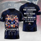New England Patriots 2025 AFC Champions 3D Apparel – MAITM14721