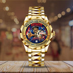 New England Patriots 2025 AFC Champions Alloy Luxury Quartz Watch – TMTHU3458