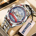 New England Patriots 2025 AFC Champions Alloy Luxury Quartz Watch – MAITM14620