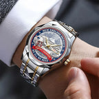 New England Patriots 2025 AFC Champions Alloy Luxury Quartz Watch – MAITM14620