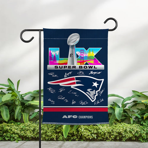 New England Patriots 2025 AFC Champions Double-side Garden Flag – TMTHU3461