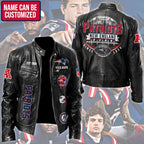 Personalized New England Patriots Motorcycle Leather Jacket – TMTHU3170