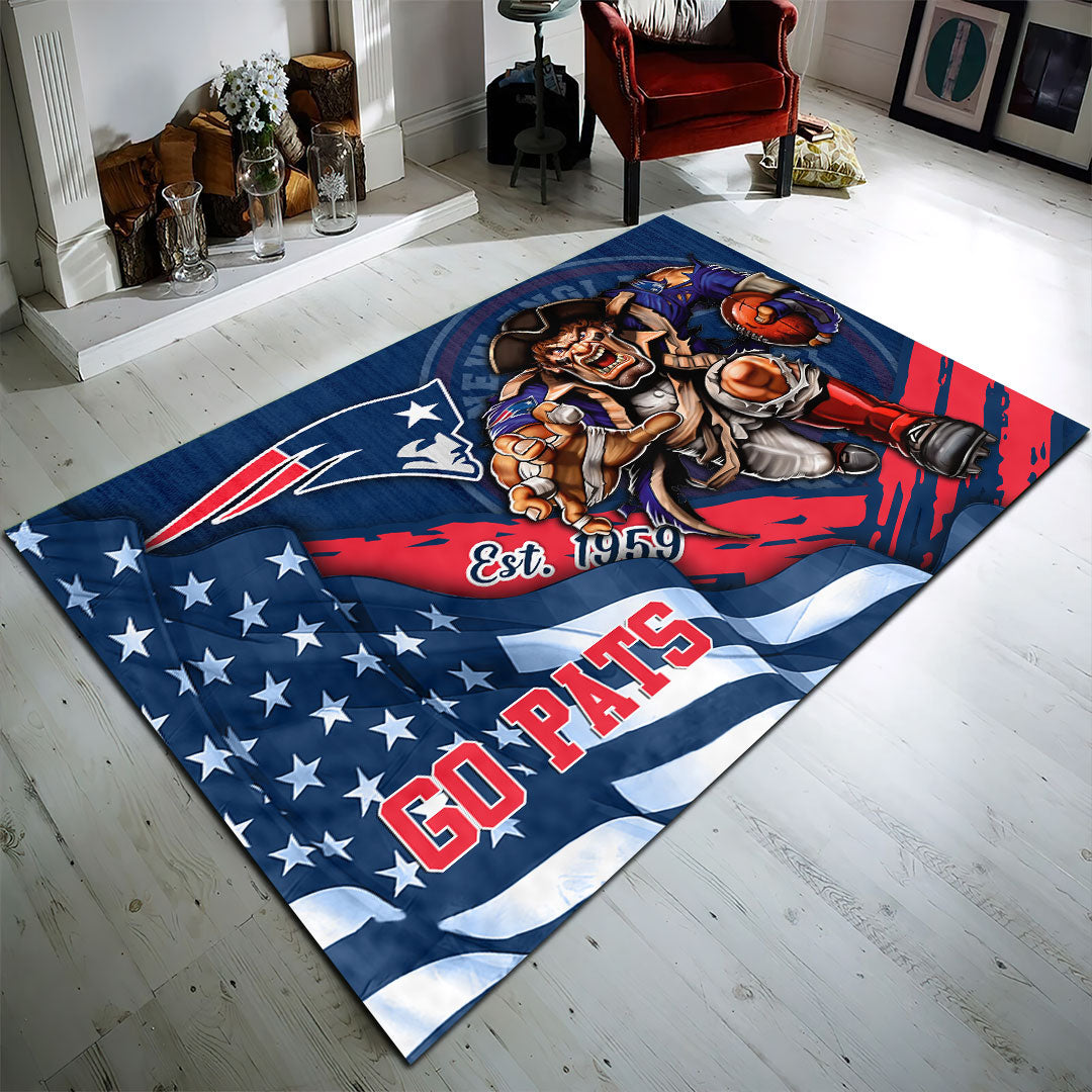 New England Patriots Rectangular Rug – HOATT13171