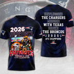 New England Patriots Super Bowl LX 3D Apparel – MAITM14722