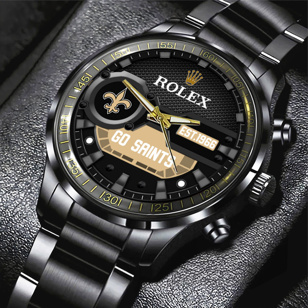 New Orleans Saints x Rolex Black Stainless Steel Watch – MAITM13217