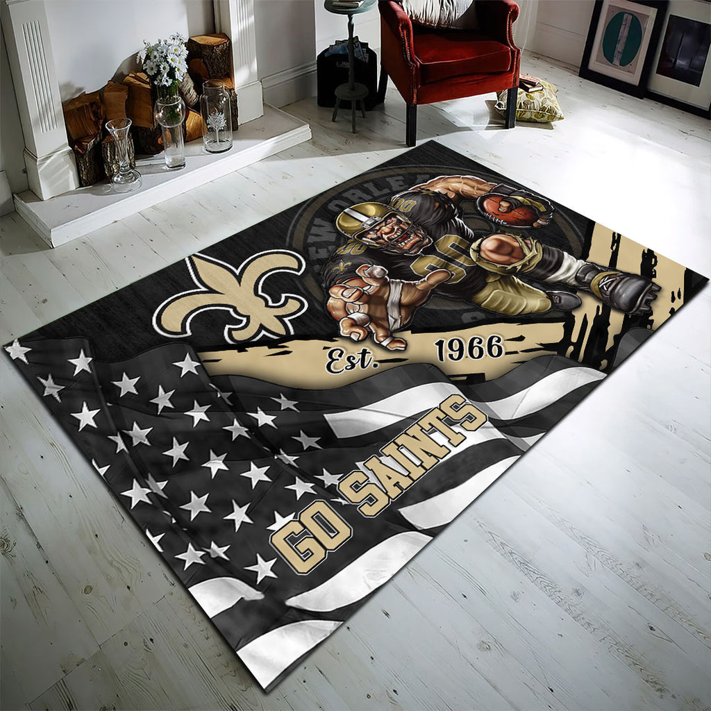 New Orleans Saints Rectangular Rug – HOATT13172