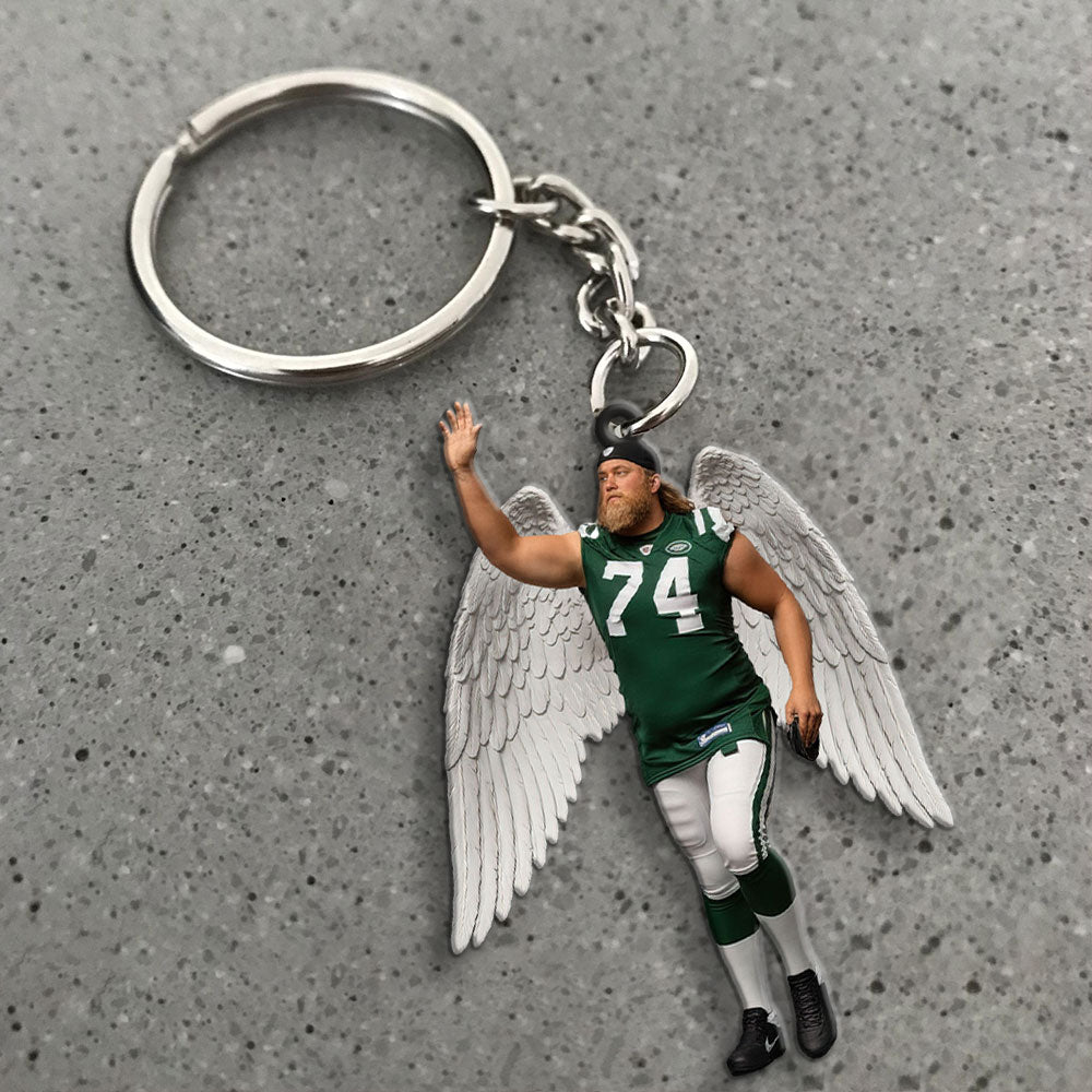 New York Jets x Nick Mangold Custom Shape 2-sided Keychain – MAITM13631