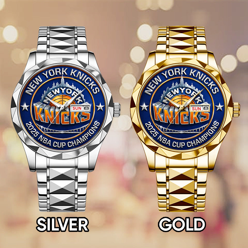 New York Knicks 2025 NBA Cup Champions Alloy Luxury Quartz Watch – TMTHU2901