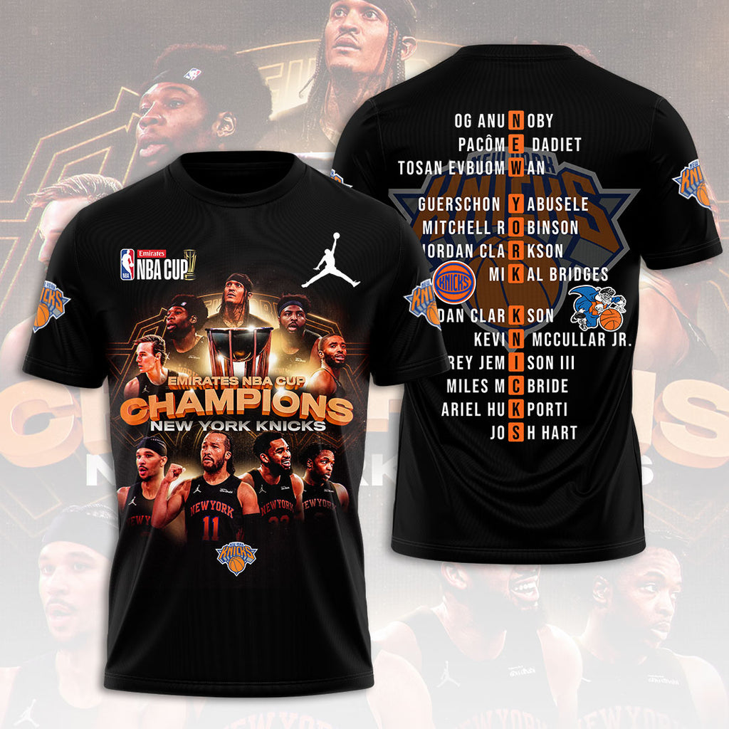 New York Knicks 2025 NBA Cup Champions 3D Apparel – HOATT15186