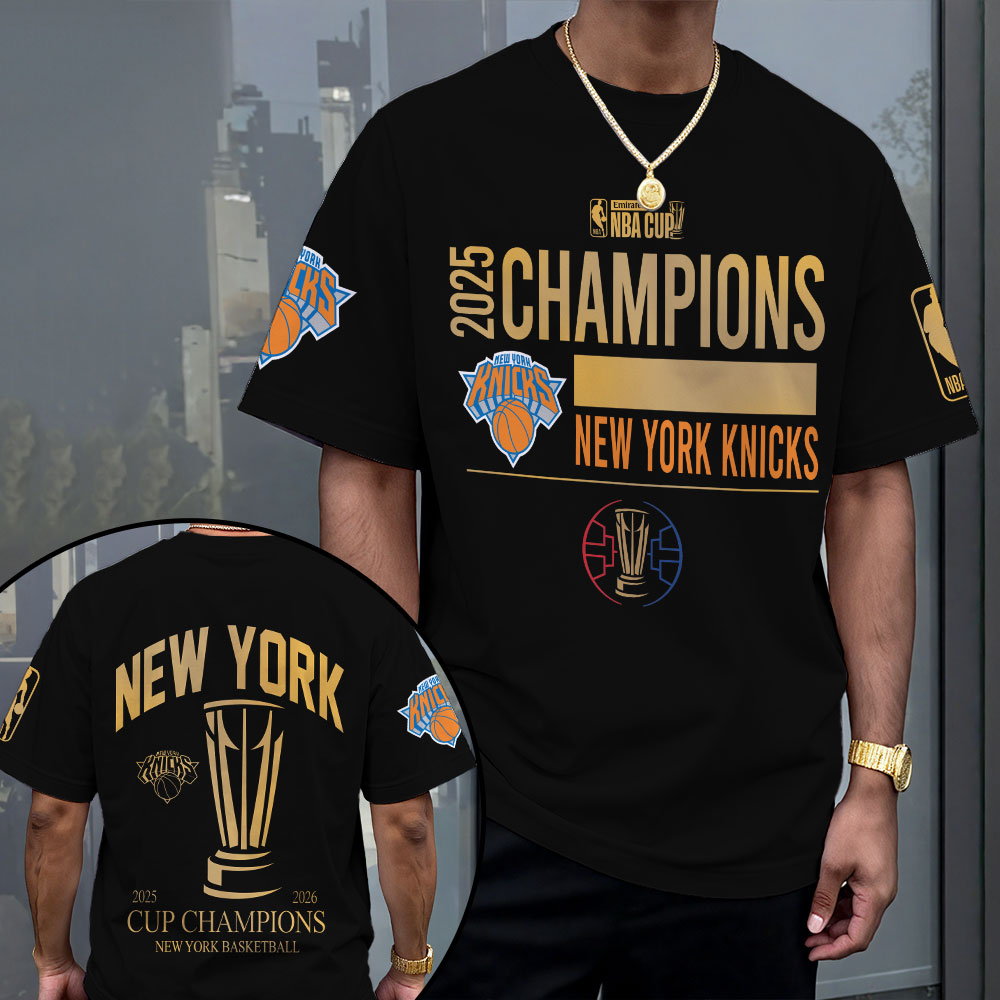 New York Knicks 2025 NBA Cup Champions 3D Apparel – MAITM14116