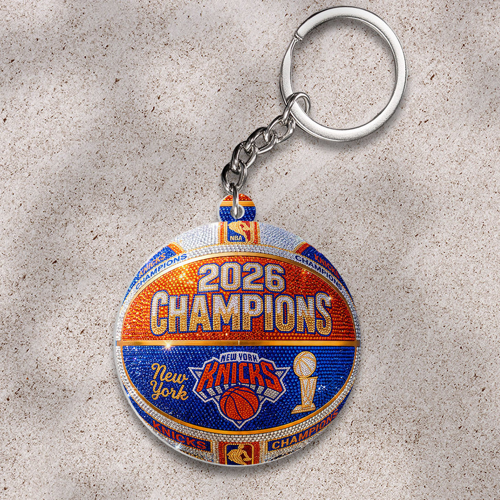 New York Knicks 2026 NBA Finals Champions Custom Shape 2-sided Keychain – HOATT18957