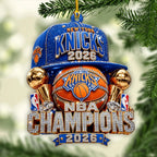 New York Knicks 2026 NBA Finals Champions Custom Shape 2-side Printed Acrylic Ornament – HOATT21091