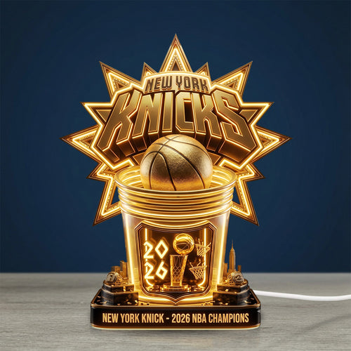 New York Knicks NBA Finals Champions 2026 Custom Shape Acrylic Light Box – TMTHU6939