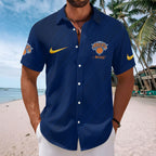 New York Knicks 2026 NBA Finals Champions Short Sleeve Button-Down Shirt – TMTHU7254