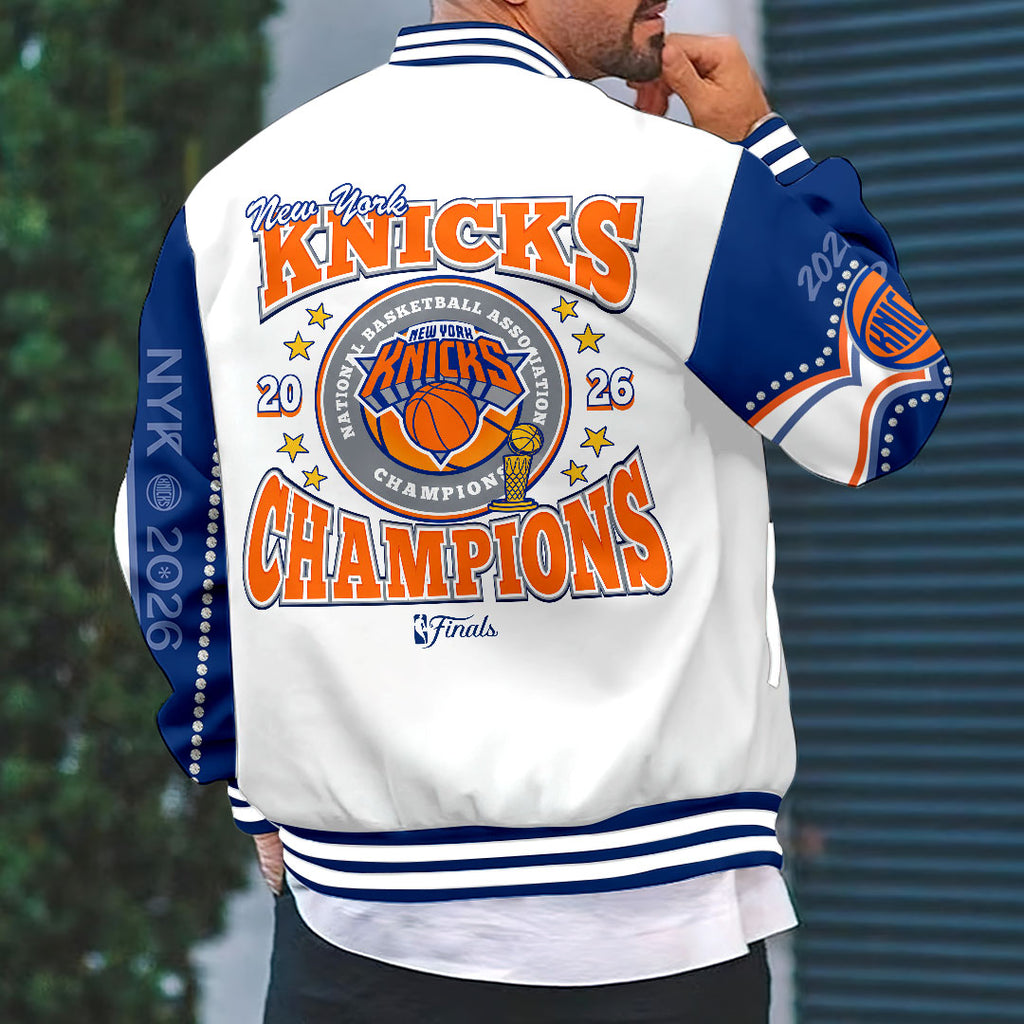 New York Knicks 2026 NBA Finals Champions Varsity Jacket – HOATT18863